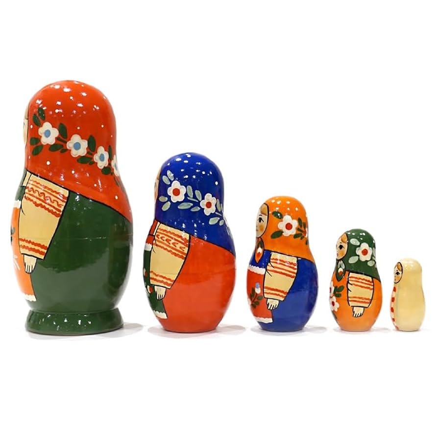 新品　ロシア　セルギエフパッサード　マトリョーシカ　17cm 5体セット　B ロシア雑貨店マリンカ / セルギエフパサード産 マトリョーシカ